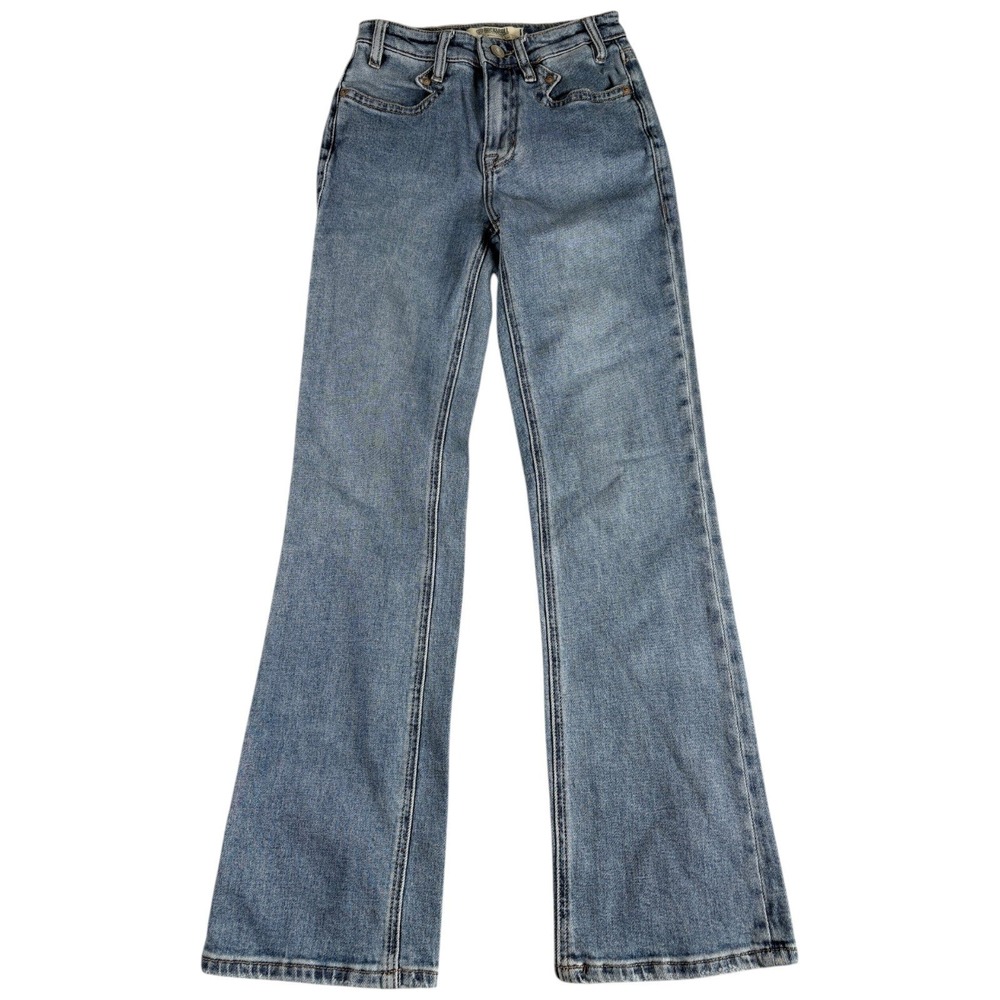 Rock & Roll Denim Bootcut Jeans Womens 25x32 Blue Faded High Rise Medium Wash